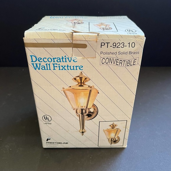 Prestigeline Convertible Decorative Wall Fixture Polished Solid Brass - Picture 1 of 4